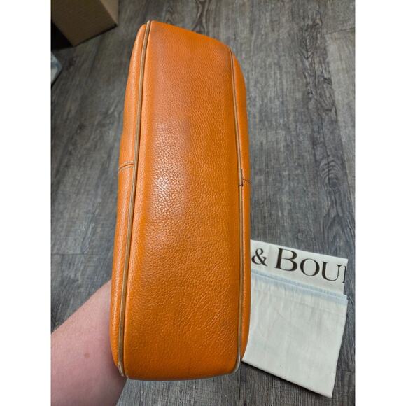 Dooney & Bourke Small O-Ring Slouch Shoulder Bag Orange Leather Original Purse - Picture 5 of 9